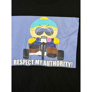 South Park T-Shirt Mens XL Black Excellent Eric Cartman Respect My Authority